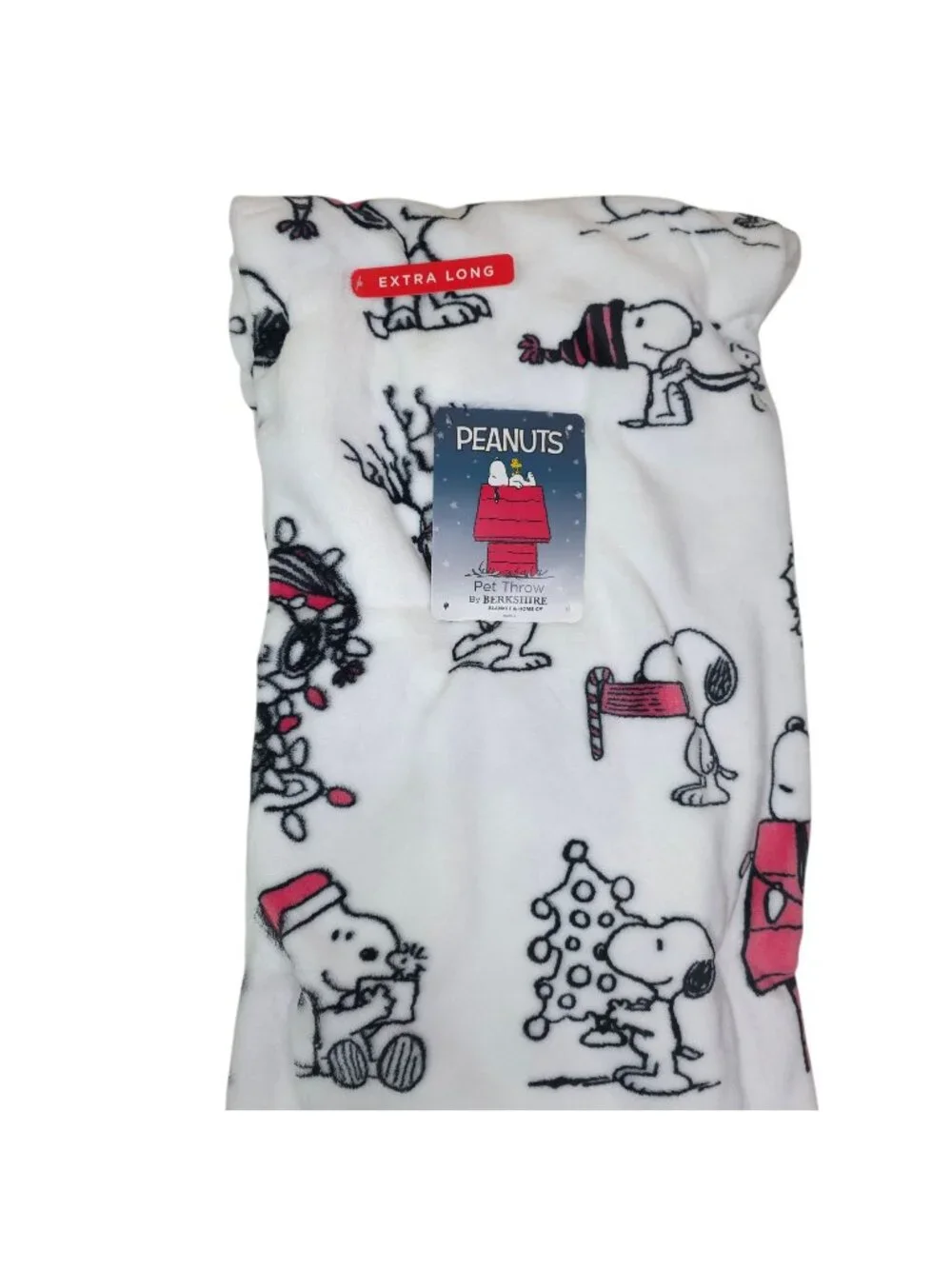 Peanuts Snoopy Extra Long Plush Pet Throw Blanket 60x70